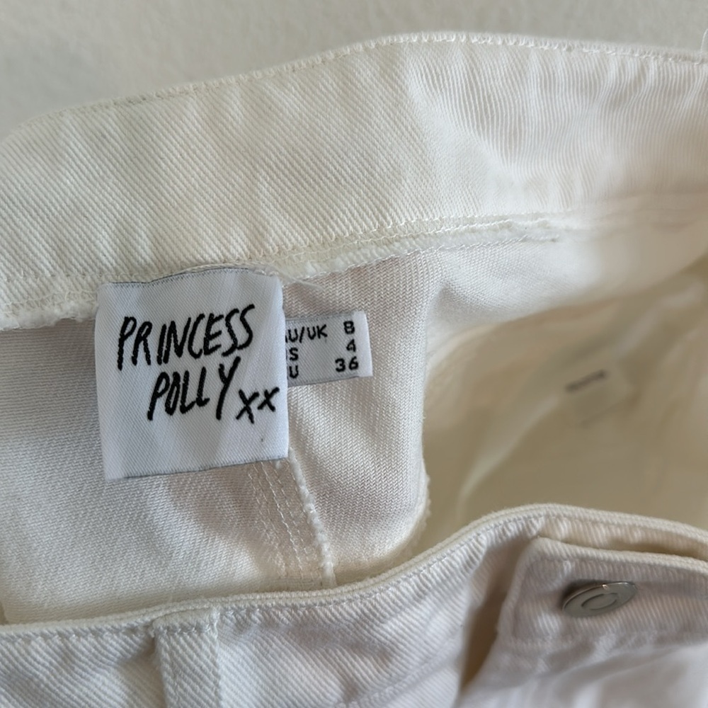Princess Polly Jeremiah Cargo Jeans White - Picture 7 of 8